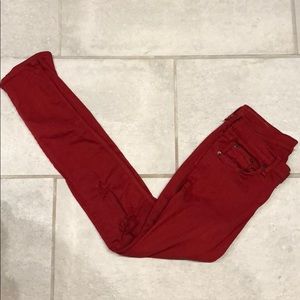 Red rag & bone distressed jeans